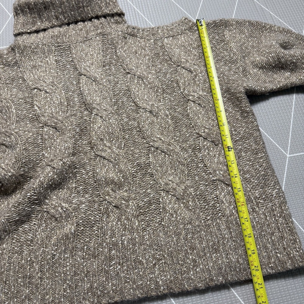 Veronica Beard Selleck Cutout Turtleneck Sweater XL Camel Brown Alpaca Wool - Picture 7 of 7